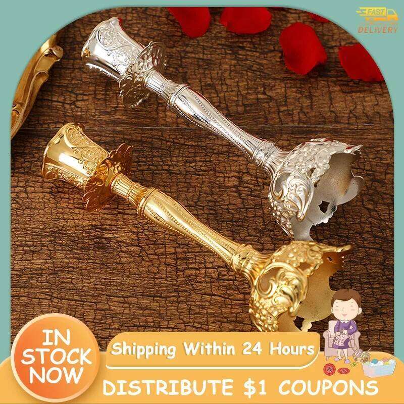 2Pcs Gold Holder Candlesticks Candles Silver Europe Metal Candle Stand Wedding Table Home Decoration H260310