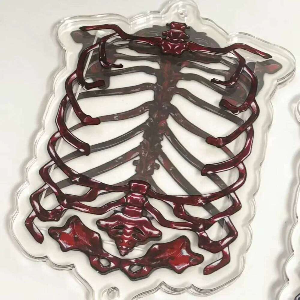 3-Inch Mini Acrylic Frame,Gothic Card Gumei Display Skull Skeleton Frame Can Accommodate Photo Size 5.5x8.5cm H260310 - view 5