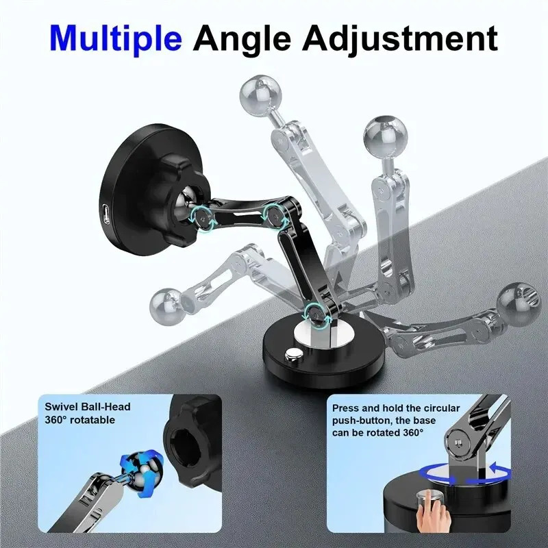 Magnetic Car Wireless Charger Stand Magnet Car Mount Fast Charging Station Phone Holder Bracket For Macsfae iPhone 15 14 13 12 260309