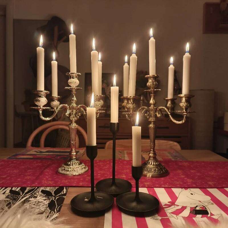 3/5 Heads European Retro Candlestick Decoration Household Candlelight Dinner Metal Holder Wedding Candle Stand Ornament H260310