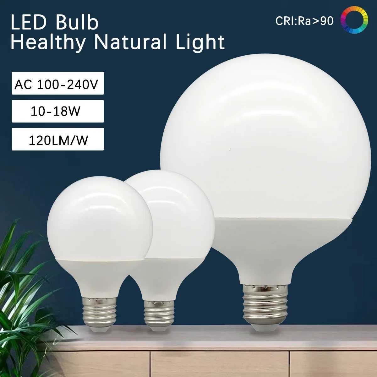 1-6PCS E27 LED Bulb 10W 15W 18W AC 220V 110V G80 G95 G120 Energy Saving Global Light Lampada Ampoule led Lamp Vanity Light Bulbs H260310