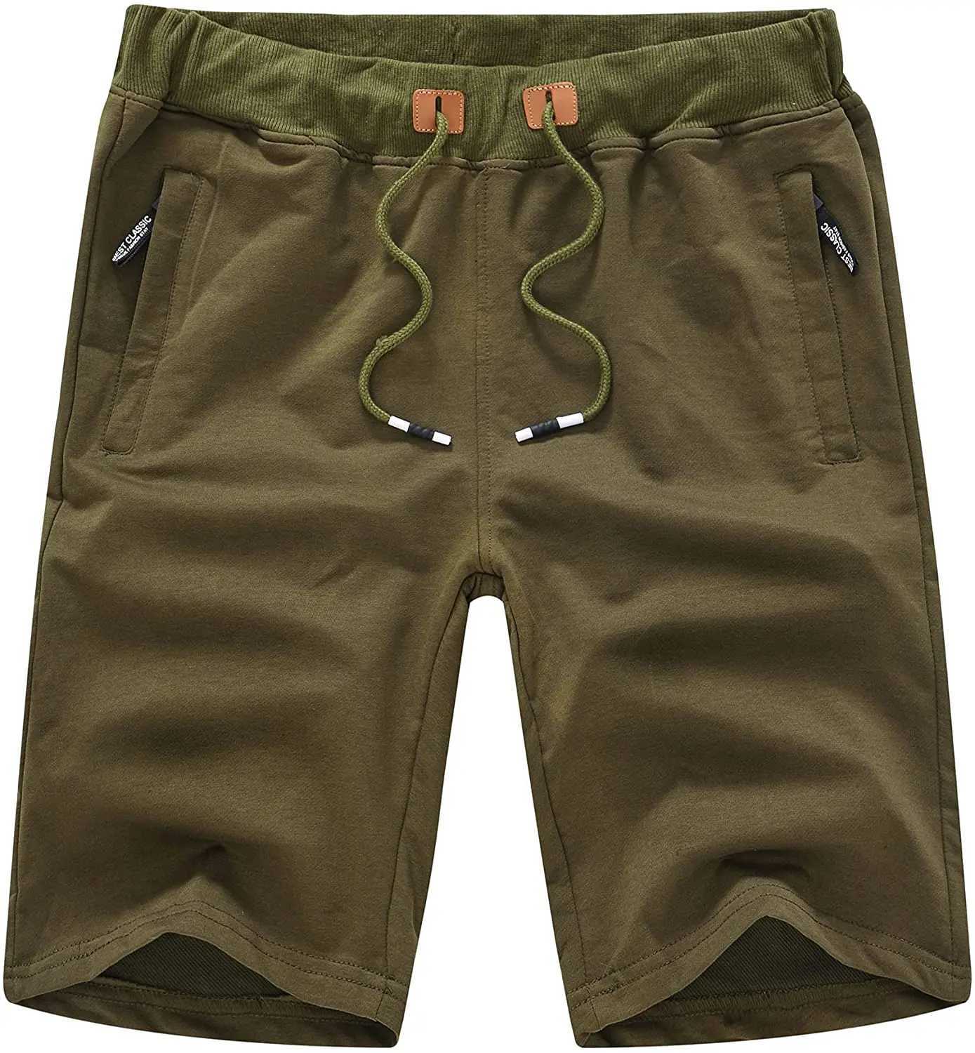 Drawstring Mens Cotton Shorts Cozy Fit Slim Elastic Sports Shorts Man Casual Running Trendy Sweatpants Male Clothing N260310