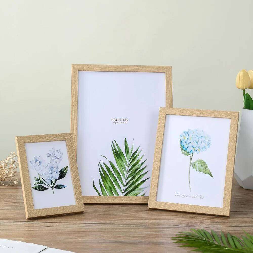 Wooden Wall Hanging 10X15 15X20 20X25cm A4 Wood Picture Frame Stand For Pictures Photo Decor Commemorative Gift H260310 - view 3
