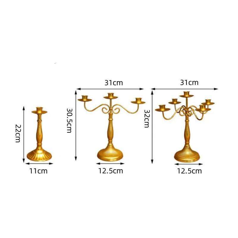 Metal Candelabrum Wrought Iron Vintage Make Old Candlesticks Candle Holders Wedding Centerpieces for Tables Home Decoration H260310