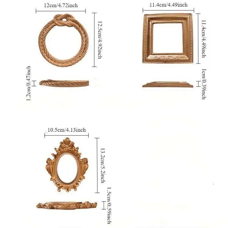 European Fashion Creative Gifts Victorian Style Retro Resin Mini Angel Oval Small Photo Accessories Positioning Frame H260310 - view 7