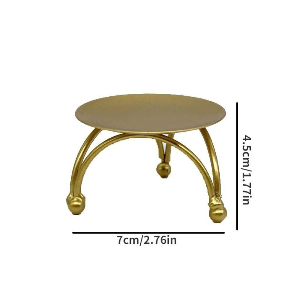 Metal Candle Holder with Iron Plate Base Perfect for Home Decor Craft Projects Artisan Gifts and Wedding Celebrations Enhances H260310