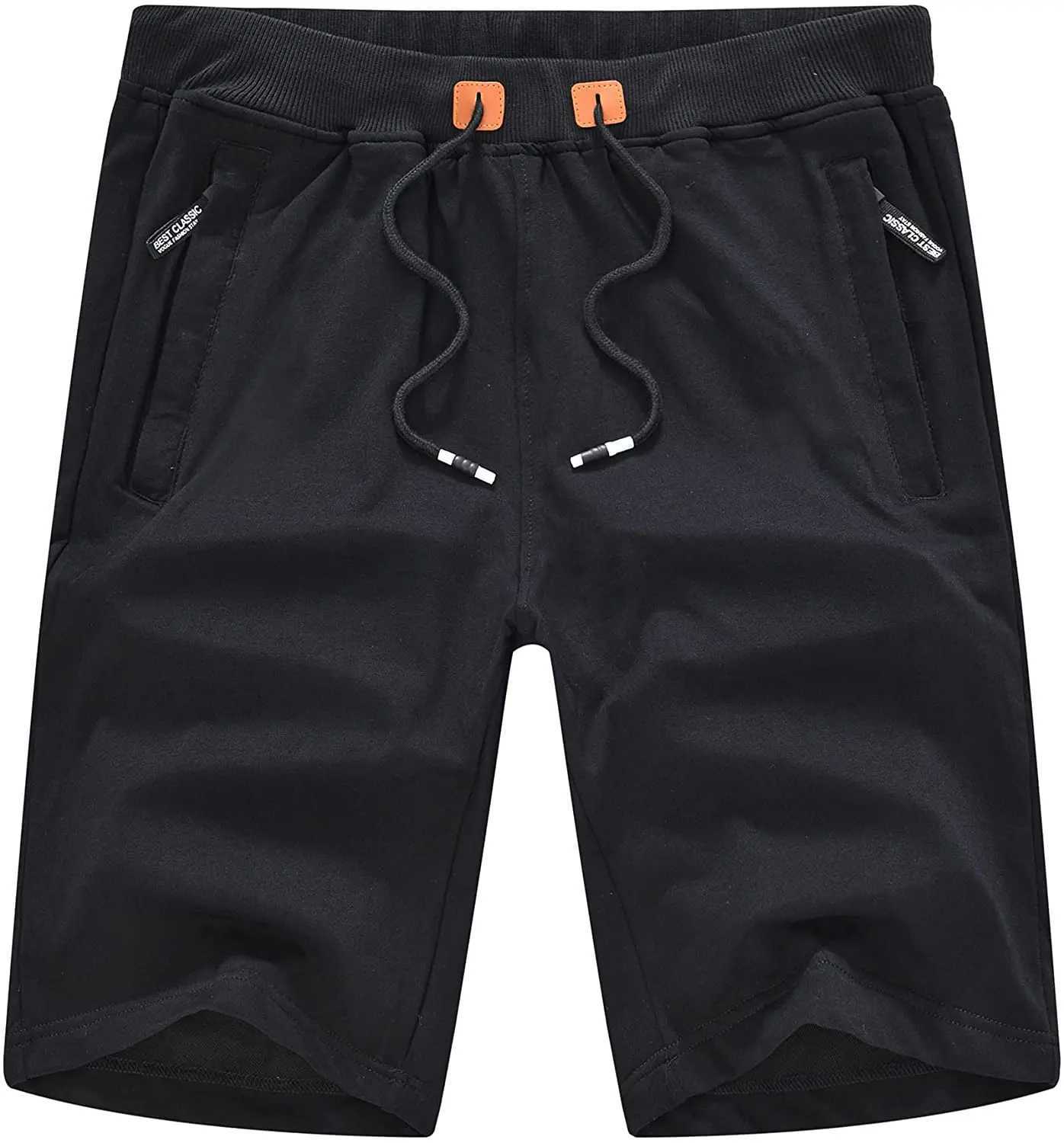 Drawstring Mens Cotton Shorts Cozy Fit Slim Elastic Sports Shorts Man Casual Running Trendy Sweatpants Male Clothing N260310