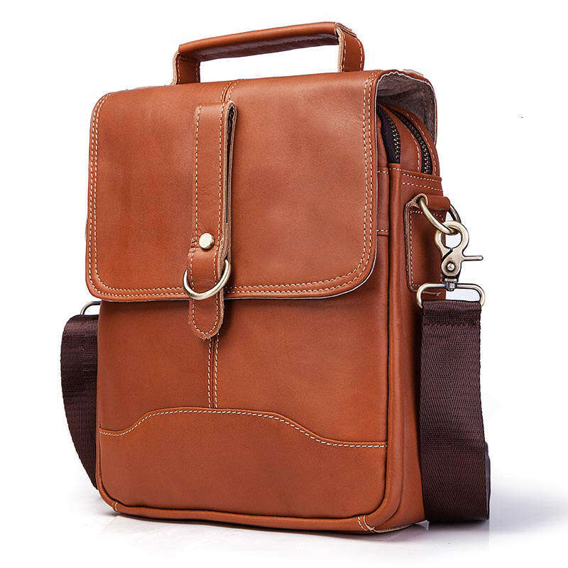Luxury Shoulder Bags Totes Hobo Vintage Vertical Flap Crossbody In Genuine Leather For Men Double Layer Zipper Top Grain Cowhide Single Bag SENYY