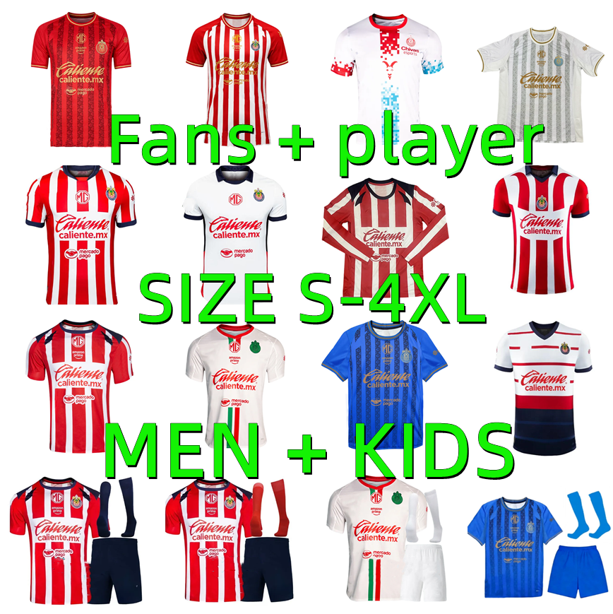 24 25 26 Chivas de Guadalajara soccer jerseys 2025 2026 player version HORMIGA ALVARADO ALVAREZ LUIS ROMO D.CAMPILLO B.GONZALEZ R.LEDEZMA football shirt Men kids kit