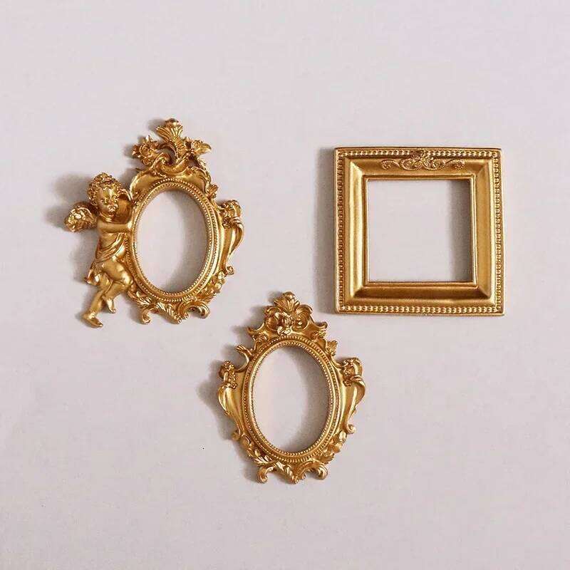 European Fashion Creative Gifts Victorian Style Retro Resin Mini Angel Oval Small Photo Accessories Positioning Frame H260310 - view 4