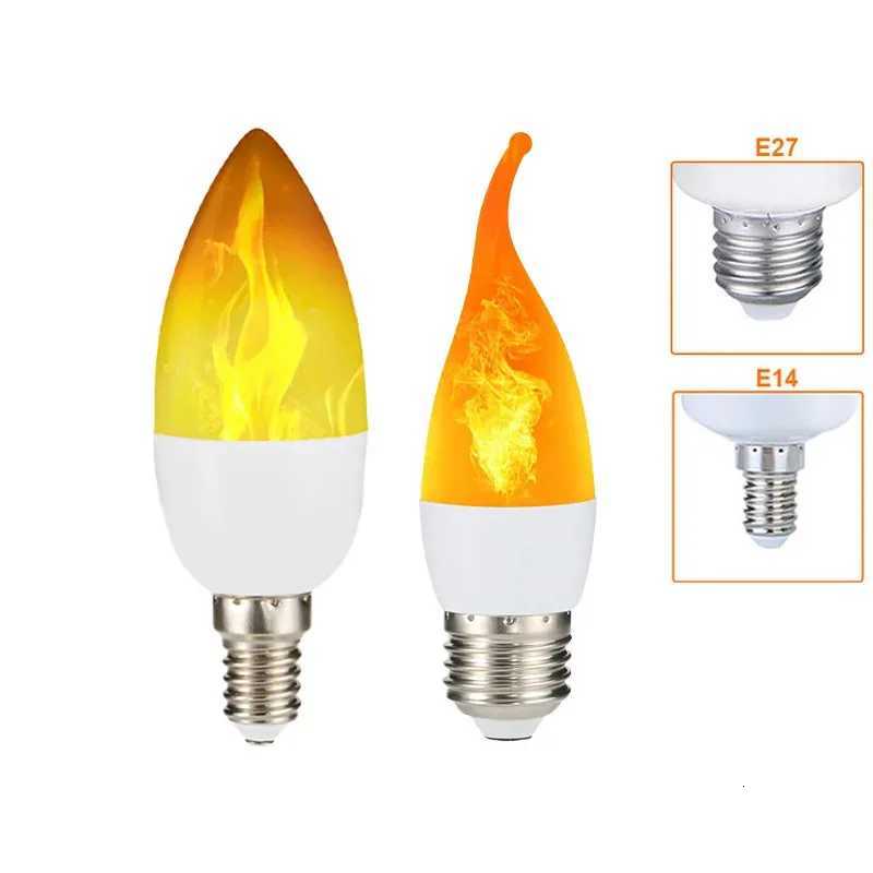 E14 LED Flame Light Bulbs 4 Modes Party LED Flame Effect Light Simulation Fire Lights Bulb Garden Decor Flickering Lamp H260310