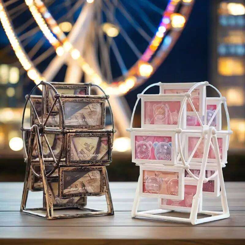 Wholesale European Photo Frame - Rotating Ferris Wheel Windmill Display Holds 8 Pictures for Kids & Wedding Studios H260310 - view 3