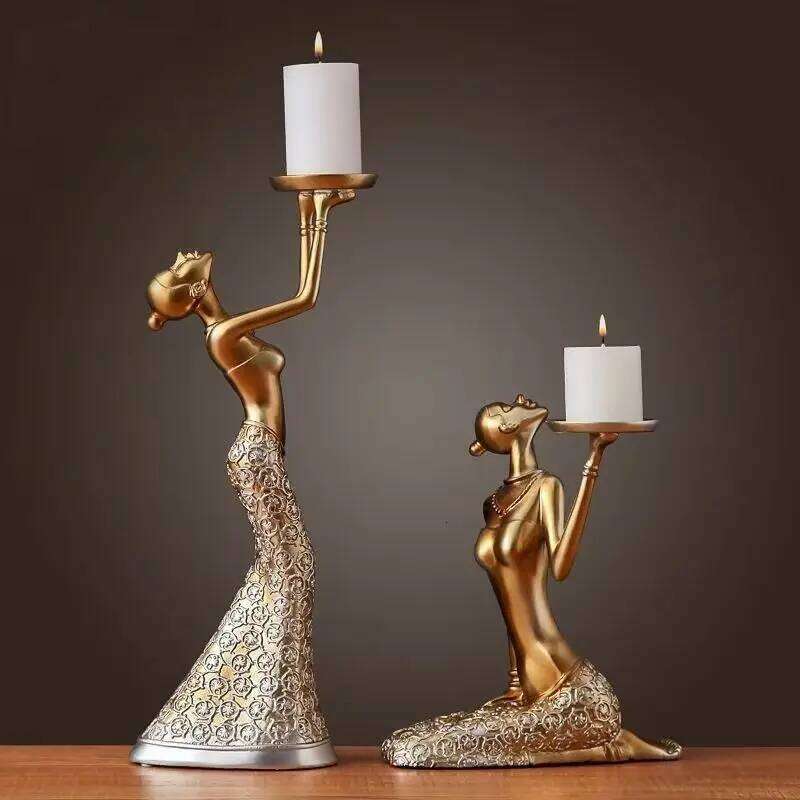 Modern Candle Holders Wedding Candlestick Ornament Nordic Romantic Dinner Accessories Creative Table Home Decoration H260310