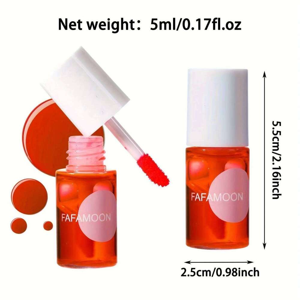 Fruity Lip Tint Water Gloss Tint, Moisturizing Waterproof Liquid Lipstick, Non-Stick, High Pigment, Long-Lasting Vibrant Colors Z260310