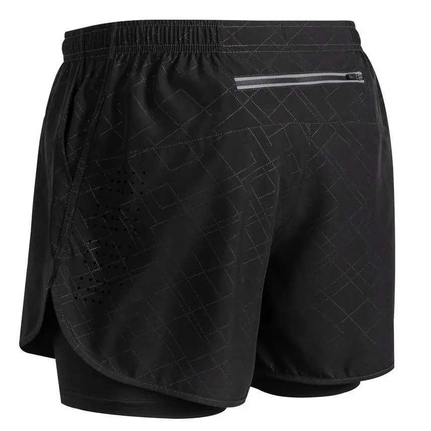 Summer mens reflective running shorts Fitness quick drying double-layer shorts Mens exercise training bodybuilding shorts N260310