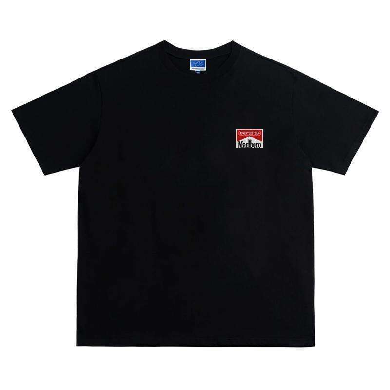 Rattlesnake Retro Pure Cotton Heavyweight 300G Trendy Brand T-Shirt, Loose Fit Ins High Street Short Sleeve T-Shirt For Men