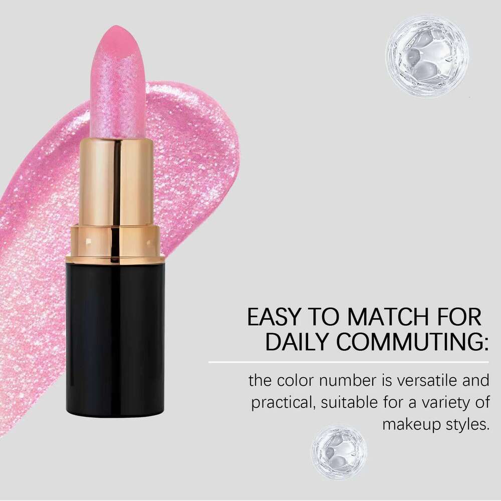 3 Colors Glitter Lipstick Diamond Lip Gloss Waterproof Long Lasting Sexy Pearlescent Lipgloss Christmas Stage Makeup Cosmetic Z260310