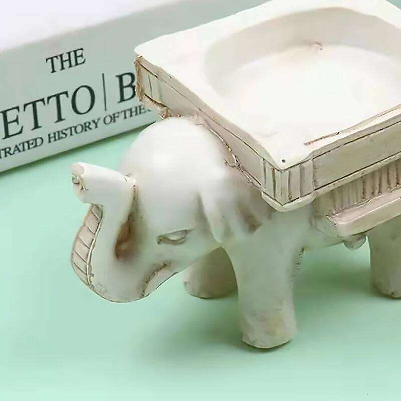 Resin Candle Holders Statue Candlesticks For Decoration Table Candleholder Sculpture Ornaments Living Room Mini Bird Elephant H260310