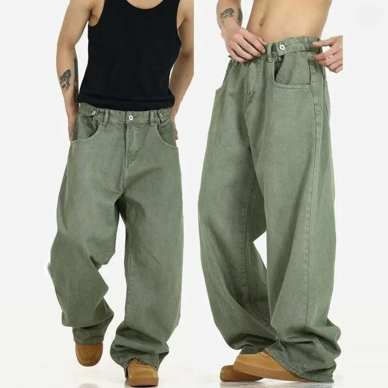 Men's Jeans Y2K Baggy Unisex Trendy Casual Wide-Leg Denim Pants High Street Quality American Style Streetwear Oversize Trousers Men's Clothi