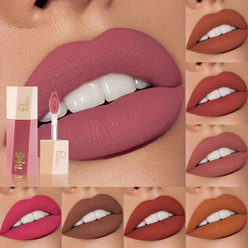 Velvet Liquid Lipstick, Waterproof Long Lasting Lip Makeup, Lightweight Fog Matte Lipstick Gift for Her Z260310