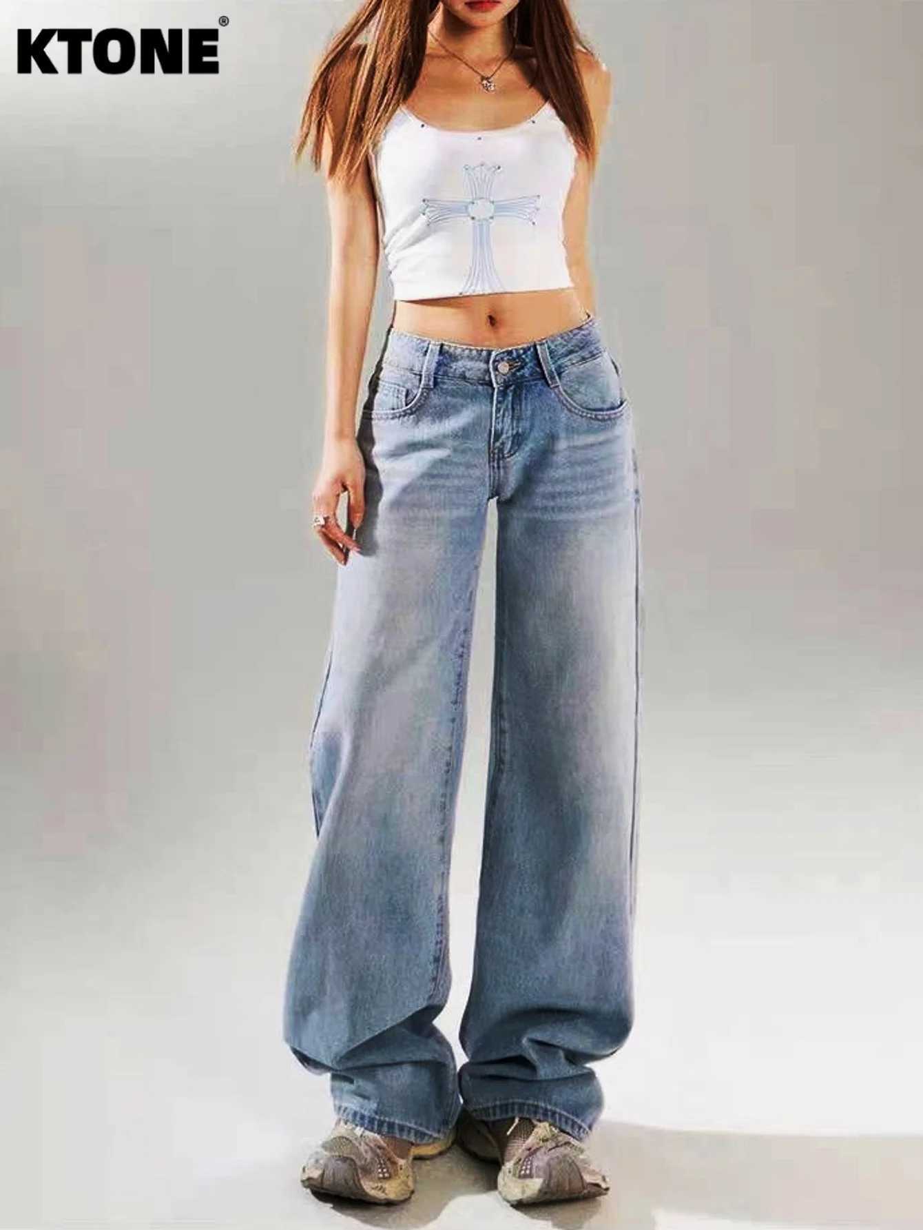 Jeans Drip Loose Blue Man Pants Original Y2K Clothes Unisex Basic Denim Jeans No accessories or belts included M260310