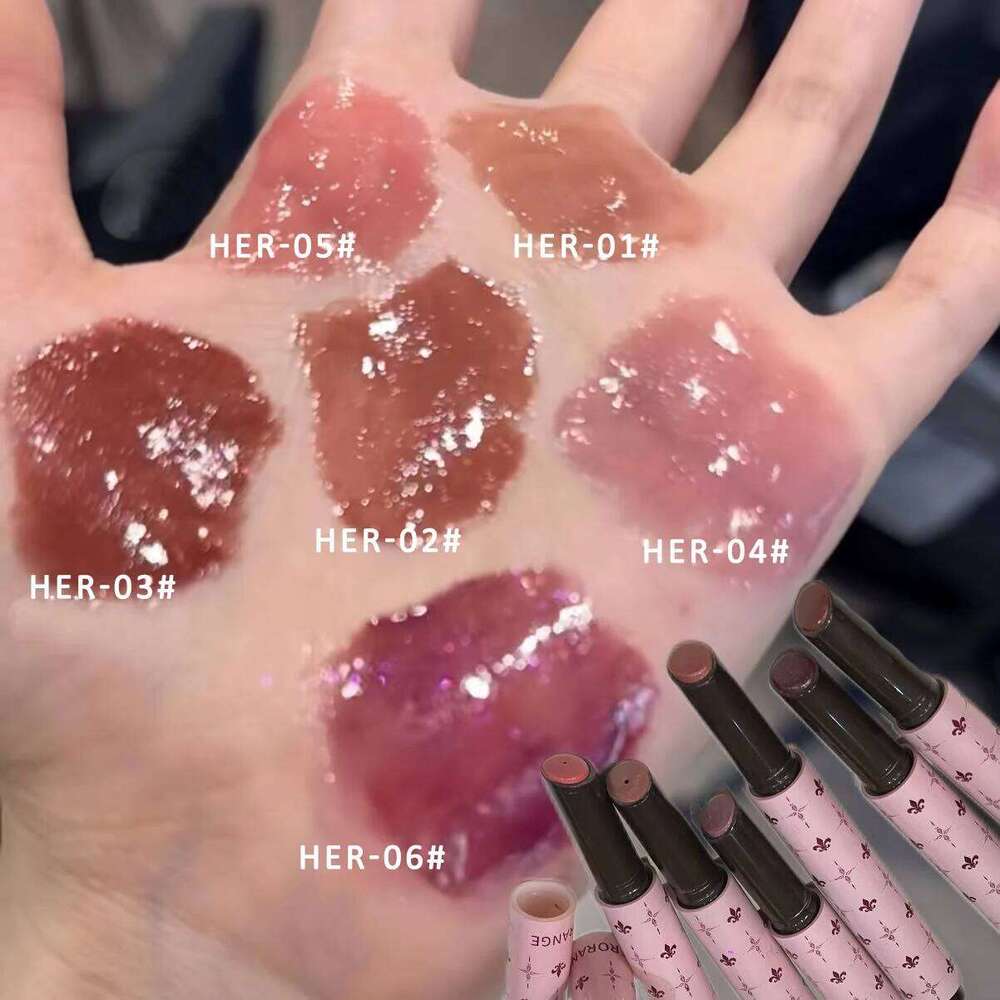 Herorange Hoshino Solid Lip Long-Lasting Moisturizing Non-Stick Cup High Color Rendering Non-Sticky Natural Mirror Water Gloss Film-Forming Fine Shimm