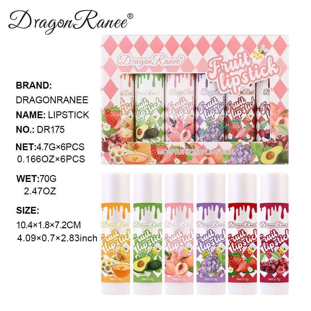 Six Set, Moisturizing, Discoloration, Hydrating Lipstick, Waterproof, Hydrating, Color-Producing, Autumn and Winter Base Lip Balm Z260310