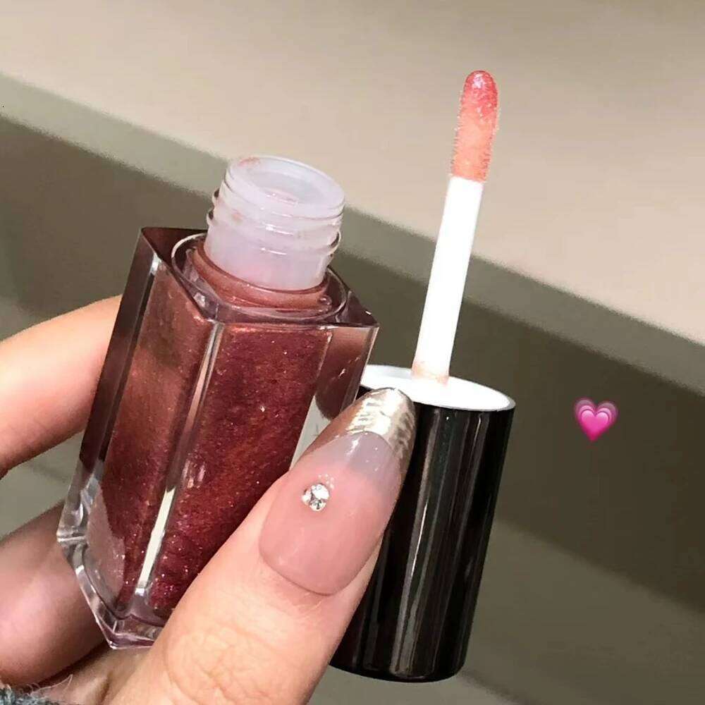 Pearlescent Glitter Lilac Gloss Mirror Chameleon Shimmer Glaze Waterproof Makeup Sparkling Diamond Lip Tint Z260310