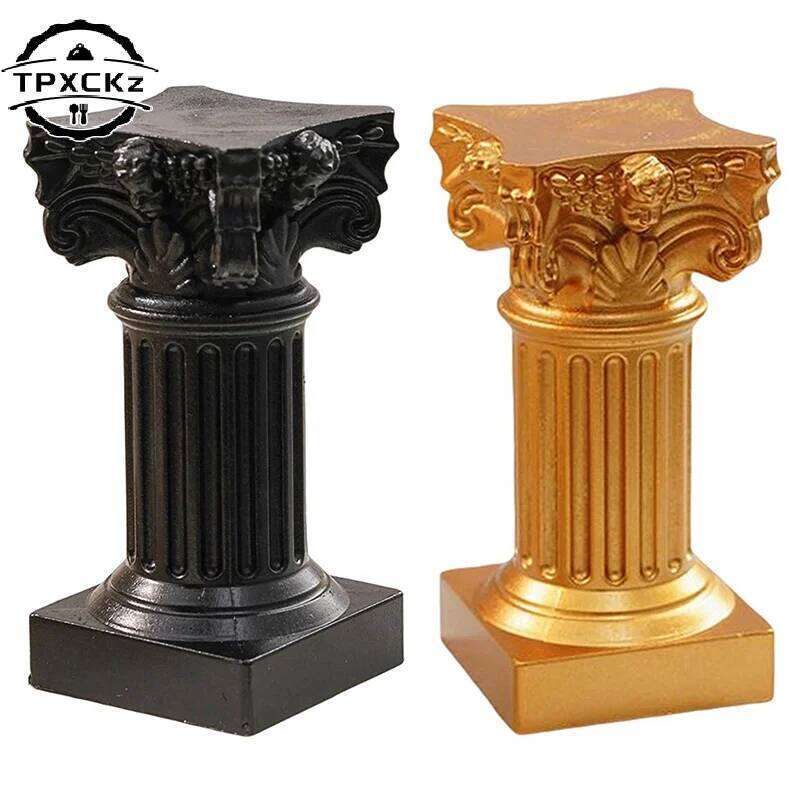 Roman Pillar Greek Column Statue Pedestal Candlestick Stand Figurine Sculpture Indoor Home Dinning Room Garden Scenery Decor H260310