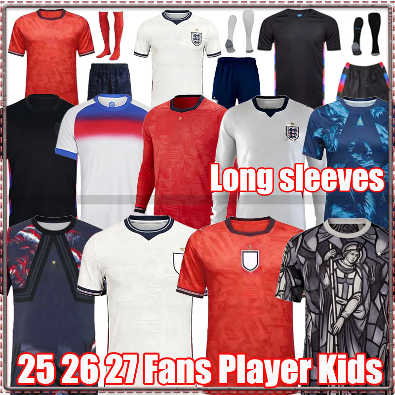 25 26 27 England 2026 World Cup Kit BELLINGHAM KANE Soccer Jerseys SAKA Player Fans PALMER RICE england Football Shirts MAINOO FODEN Men kids Kits Women Goalkeeper