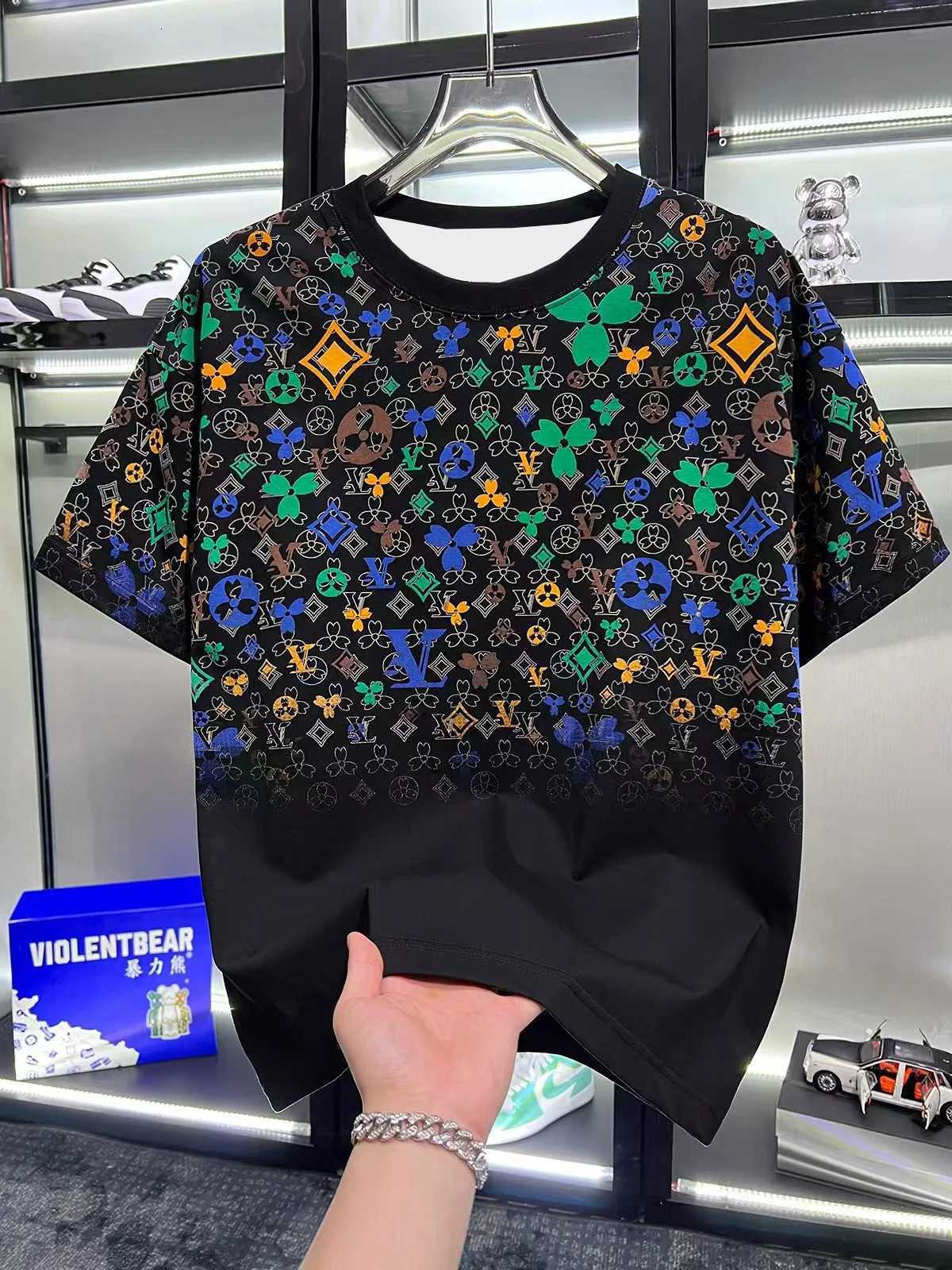 2026 New Style Mens Casual Trendy Fashion Short-Sleeved T-Shirt Classic Round-neck T-Shirt Colorful Print Letters Summer ShirtT260310