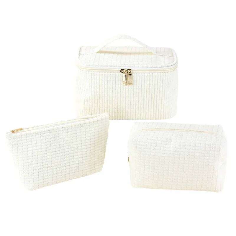 New corduroy high-value minimalist makeup large capacity handheld toiletry bag, travel storage bag MS03 XJ260310