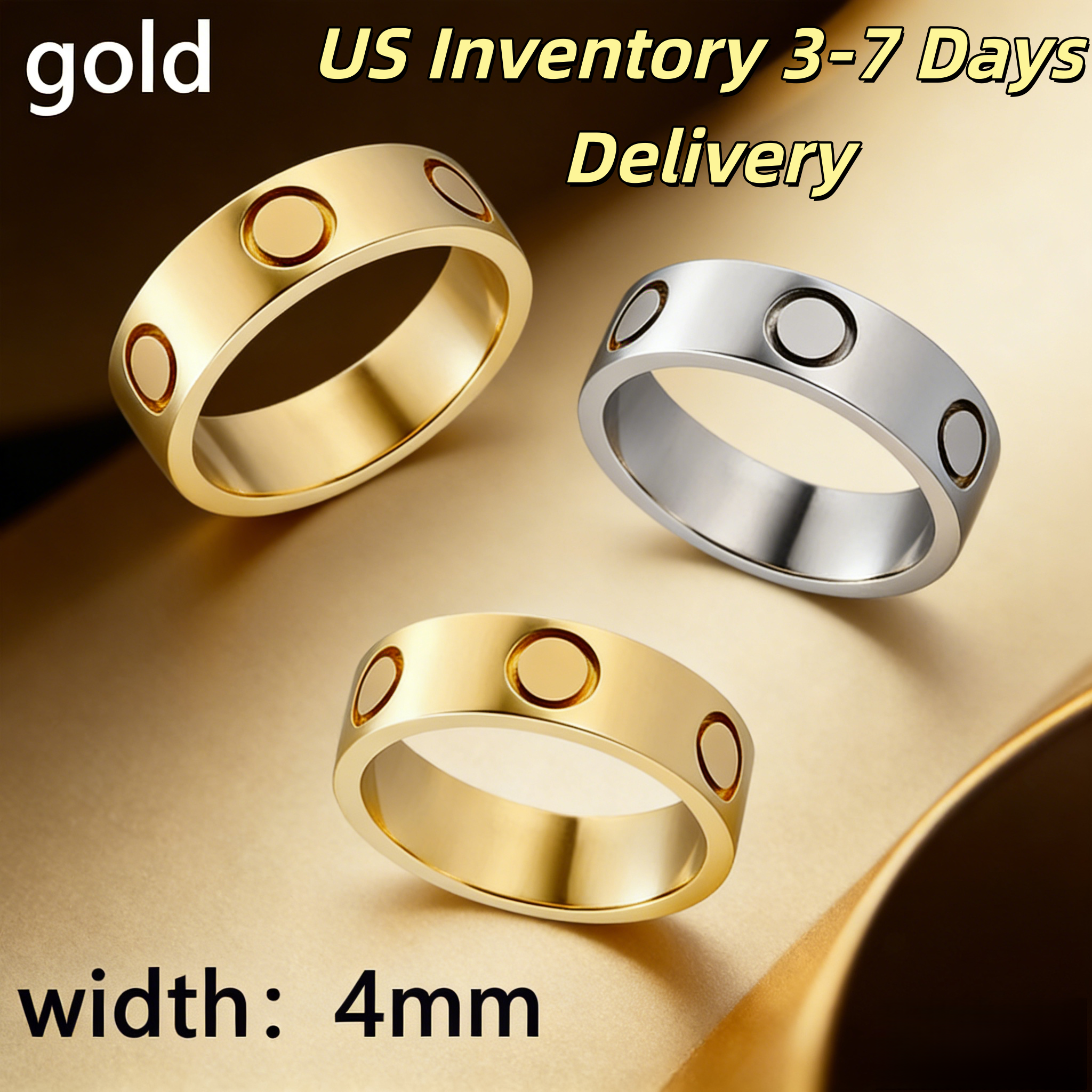 fashion selection ring designer ring womens couple ring luxury designer jewelry jewlery women 5mm 6mm 7mm