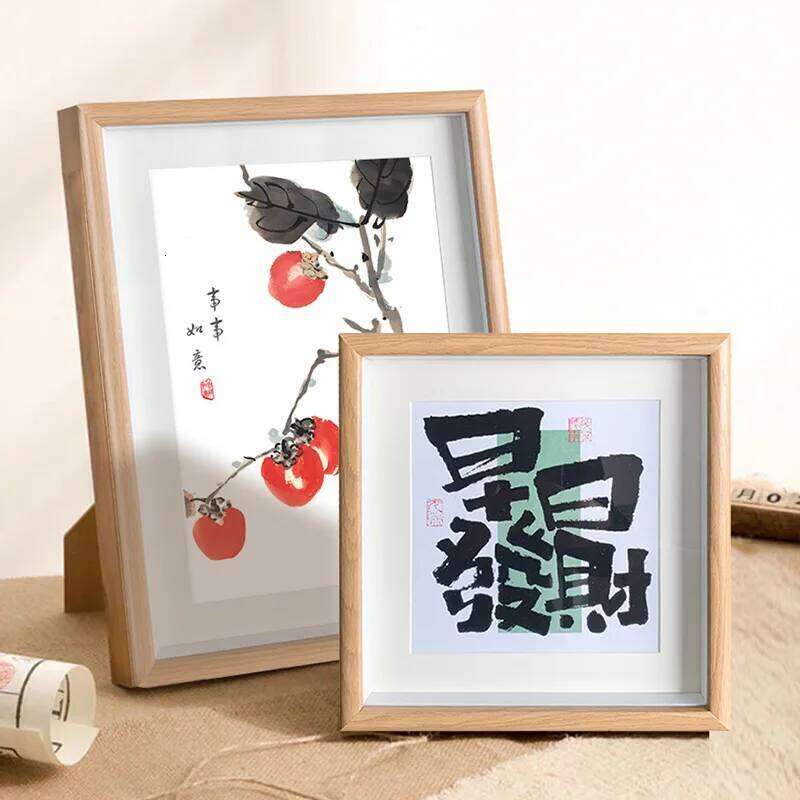 Classic Hollow Picture Dried Flower Specimen Frame Three-dimensional Table 6 "7" 8 "wood Decorative Painting H260310 - view 3
