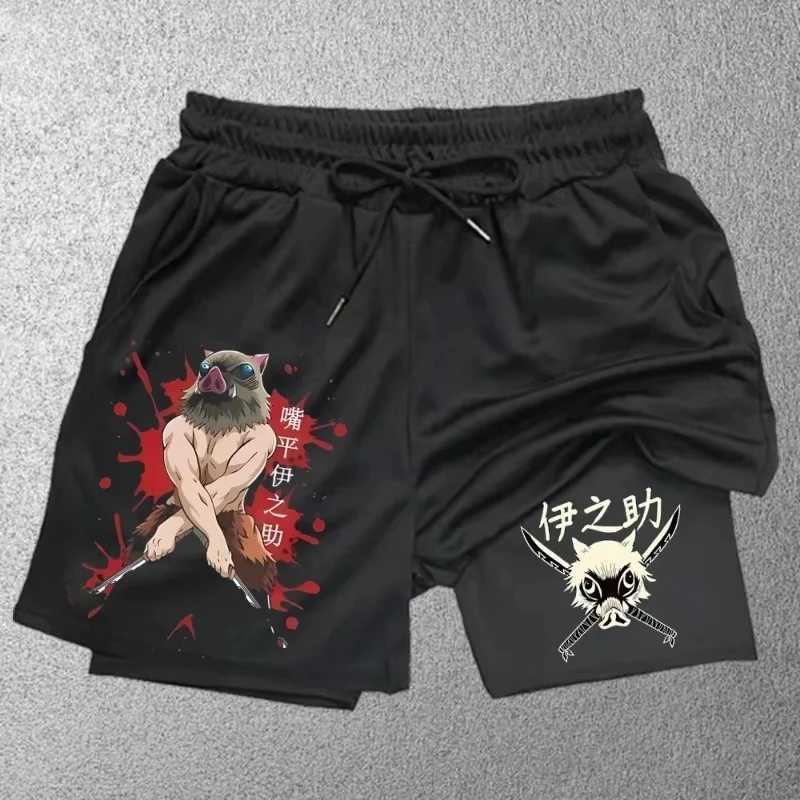 New Sports Shorts 2 in 1 Male Breathable and Informal Sportswear Double Layer Running M-3XL Basketball Shorts Gym Shorts N260310