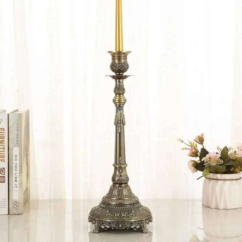 Metal Candle Holder - Candlestick Stand for Restaurant, Wedding Decoration & Dinner Props with Stylish Accessories H260310