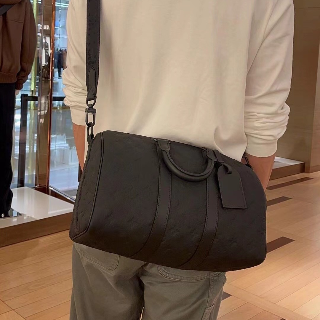 TOP Grate Duffle Bag New Men's Keepall 35 Pillow Bag Versatile Casual Crossbody Shoulder & Handbag Trendy Street Style