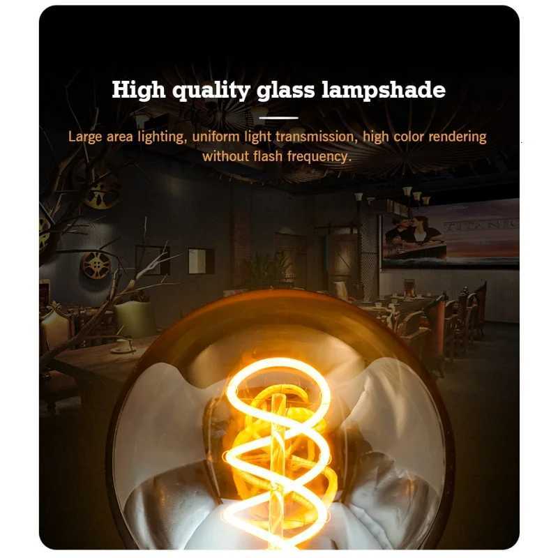 2-10pcs Retro LED Spiral Filament Light Bulb E14 E27 4W 220V Warm Yellow C35 A60 ST64 T185 T225 G80 G95 G125 Vintage Edison Lamp H260310
