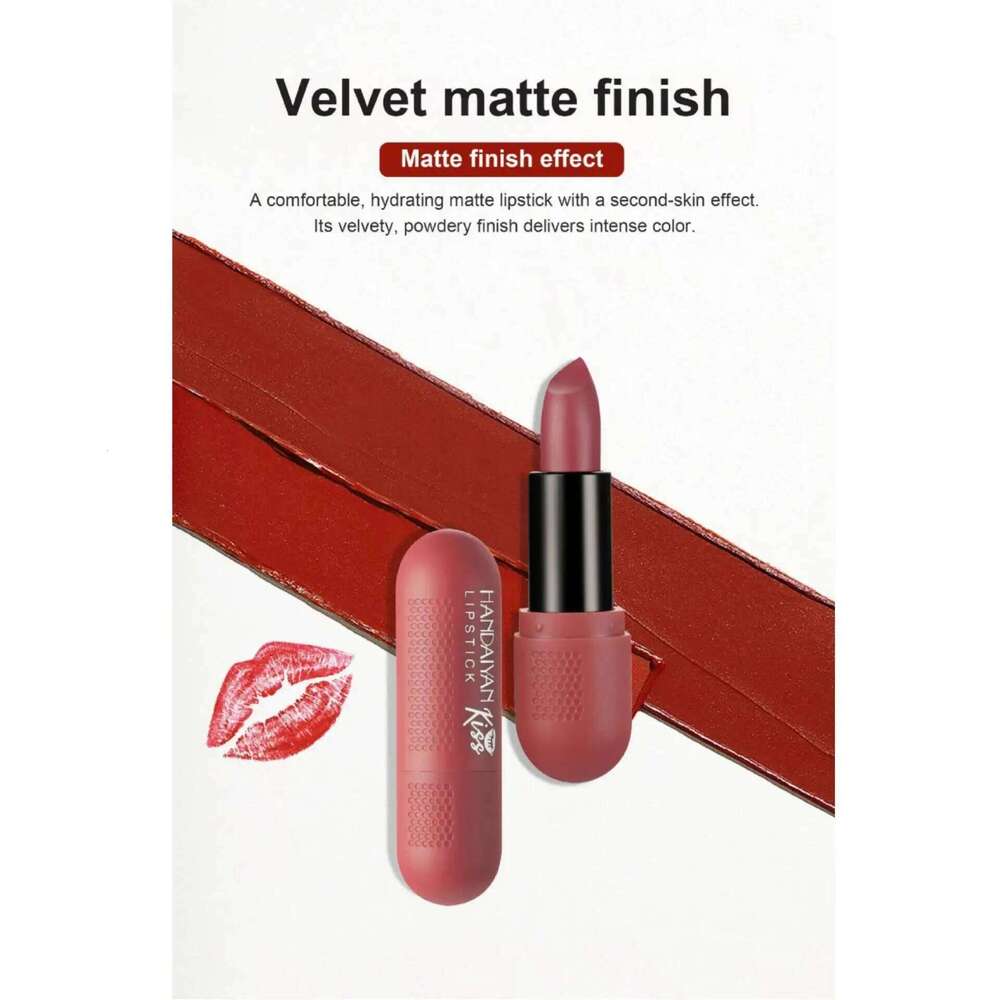 Matte Lipstick Set 6 Colors Velvet Texture Long Lasting Non Drying Lip Makeup Women Gift Box Z260310