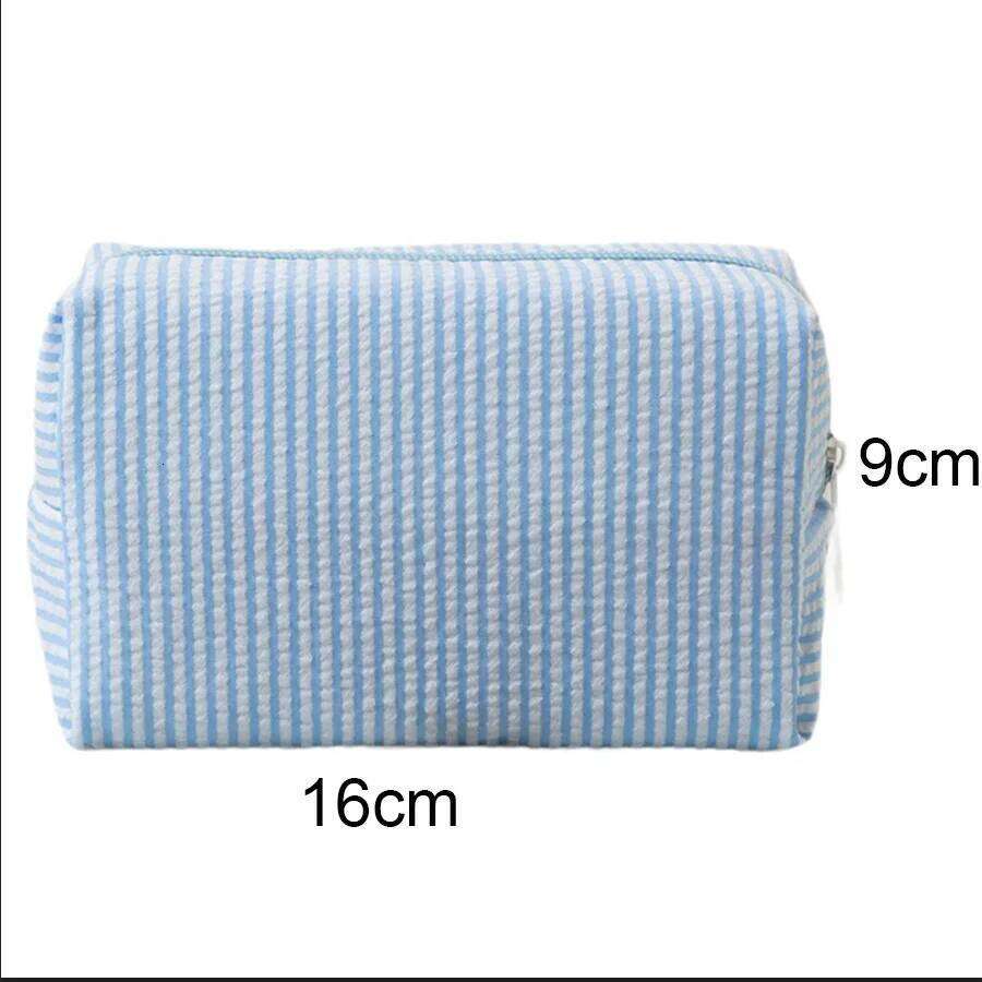 Cosmetic Striped Storage Make Up Bags for Women Lady with Zipper Travel Makeup Bag XJ260310