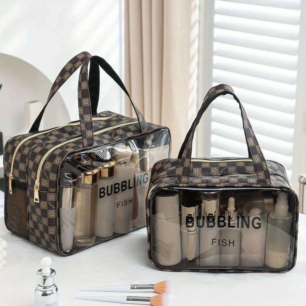Checkered Simple and Exquisite Handbag Portable Mini Travel Makeup Storage Toilet Bag XJ260310