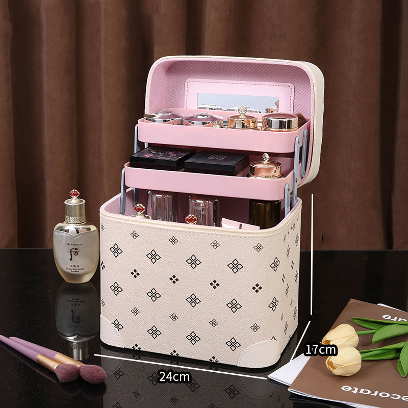 new Free delivery Cosmetic Bags Fashionable and lightweight portable makeup case portable multi-layer storage box