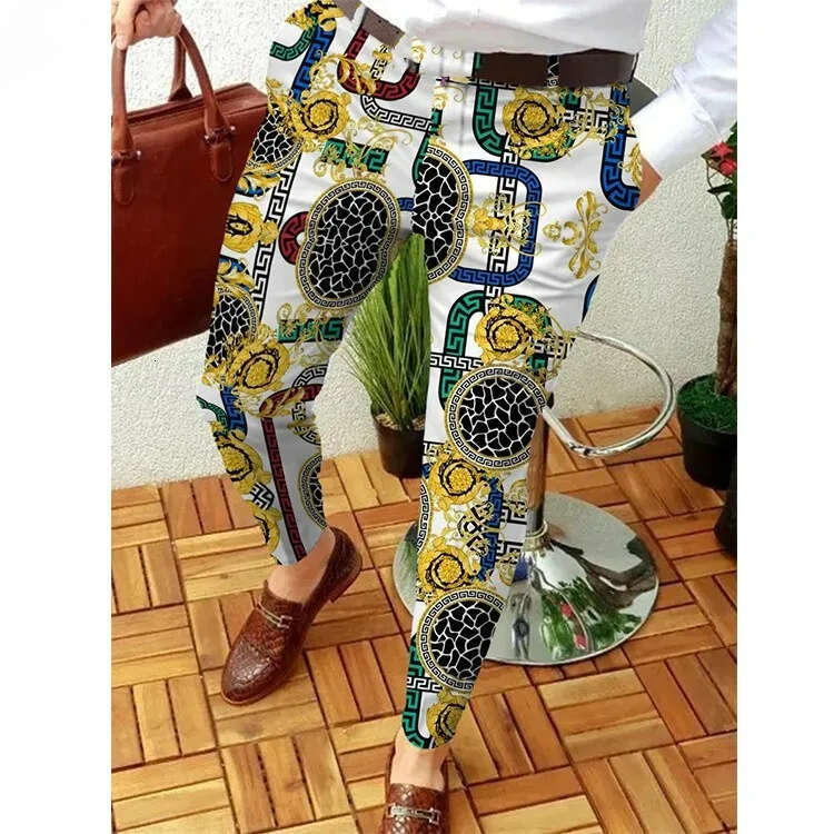 Men's Pants Fashion Summer Designer mens casual sportswear fitness party wedding Long pants Slim Business Groom Wedding Dress Pant Home Casual Me