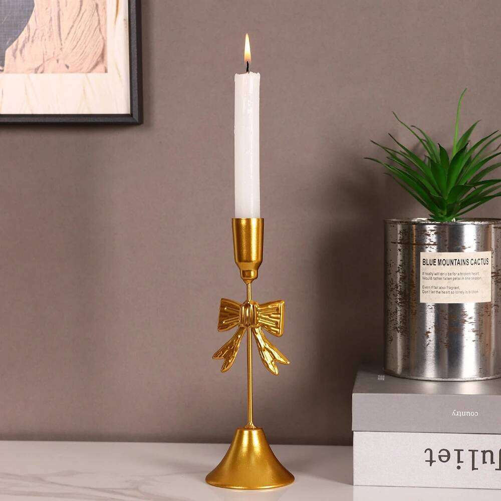 European Style Romantic Dining Decoration Retro Candlelight Dinner Props Wedding Table Candle Stand Exquisite Candlestick H260310