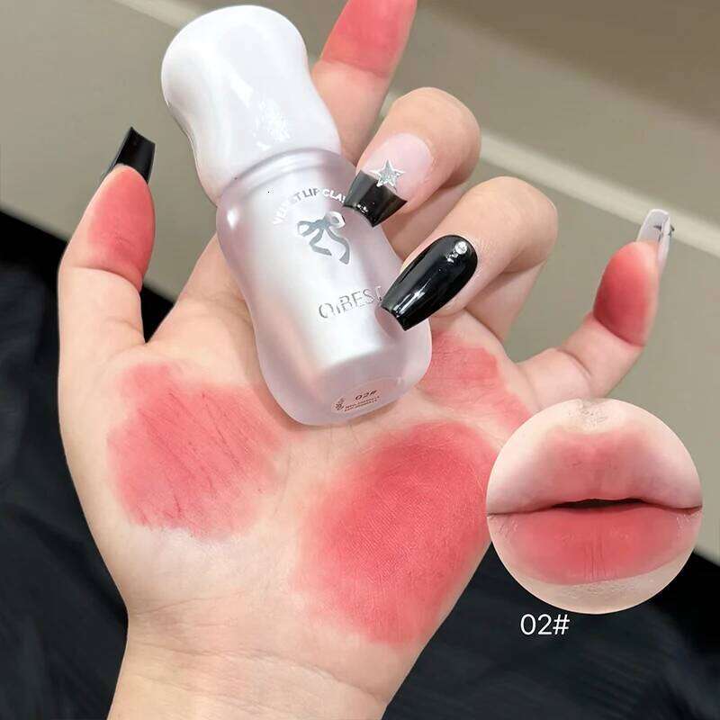 QIBEST Soft Mist Mousse Glaze Velvet Matte Holding Makeup Not Easy to Sticky Lip Mud Korean Cosmetics Lipstick Z260310