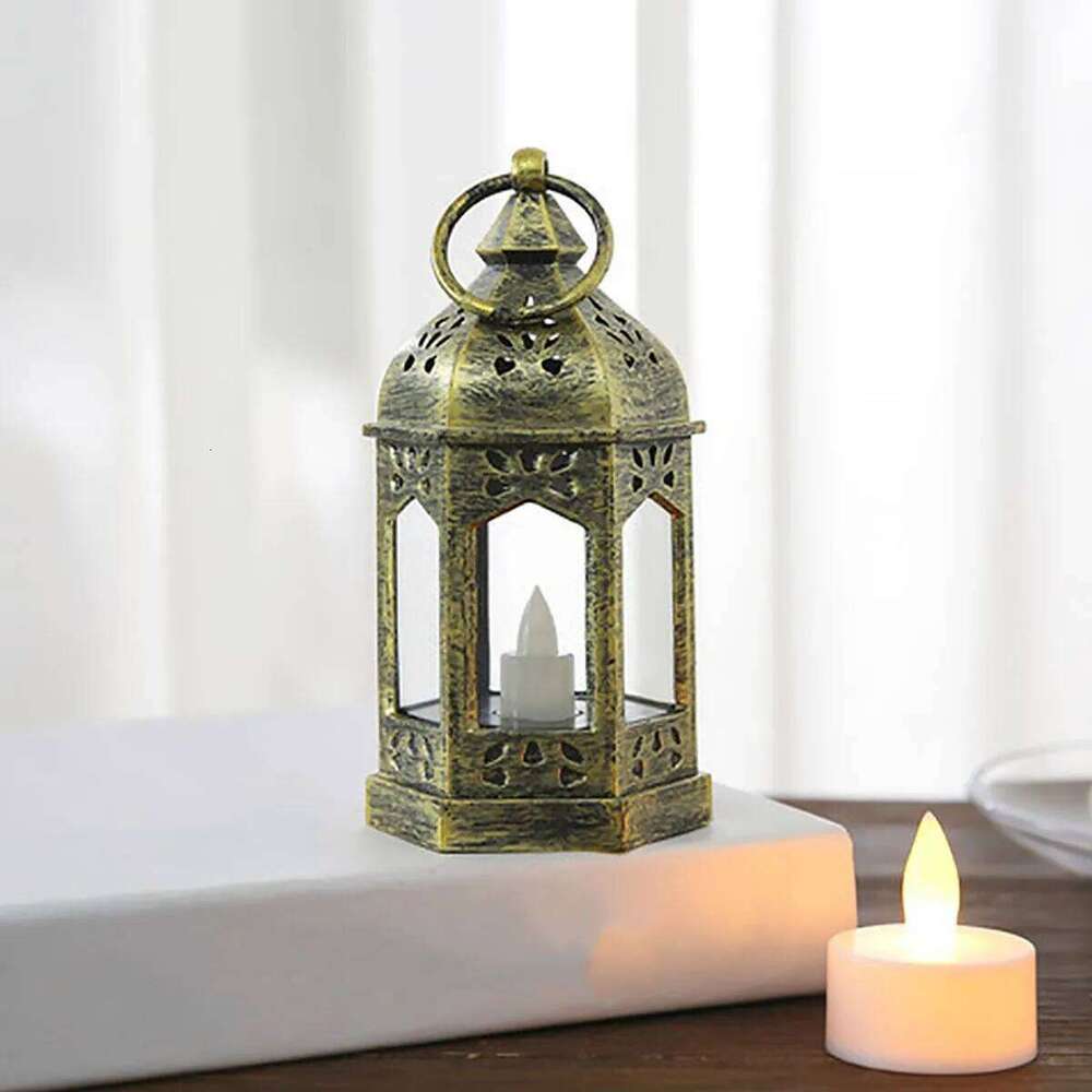 1pc-European retro plastic lamp creative electronic candle holder decoration ornament excluding battery H260310