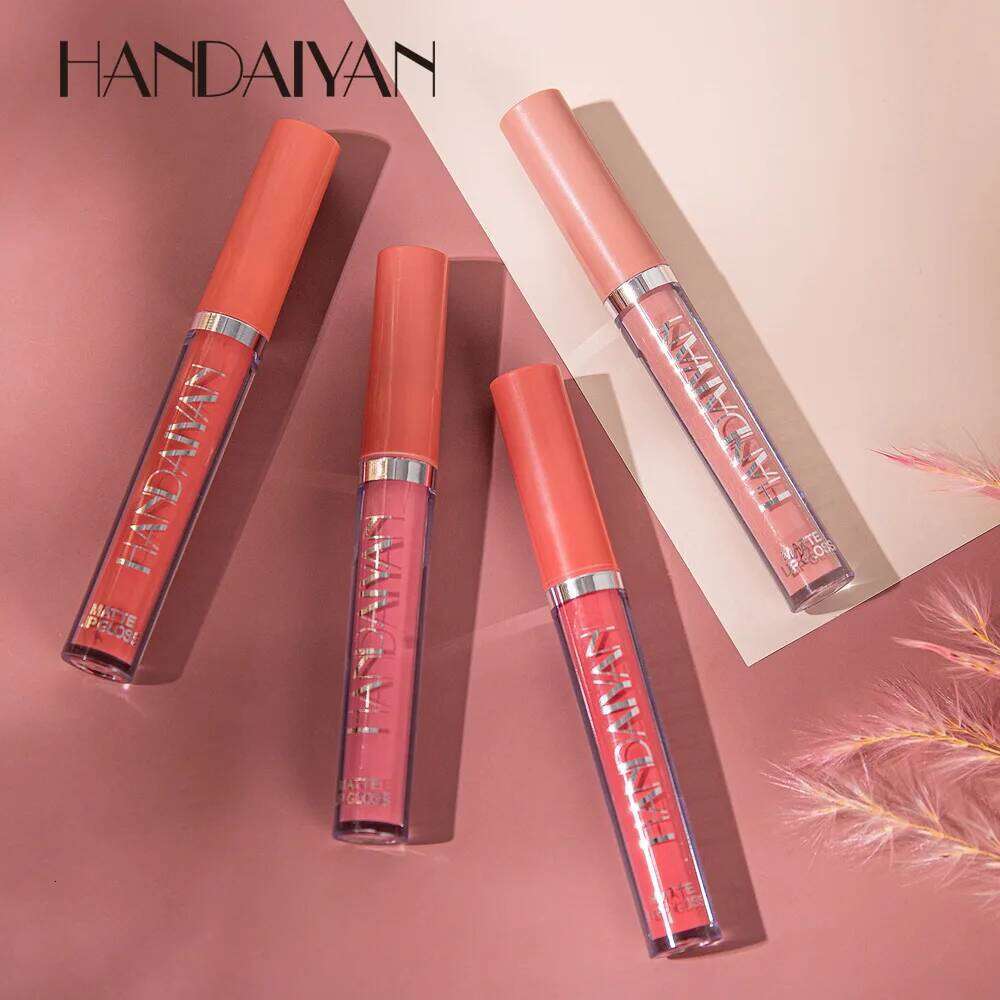 Handaiyan 12 Colors Matt Lip Gloss Longlasting Red Nude Lipstick Liquid matte Waterproof Lipgloss Makeup Z260310