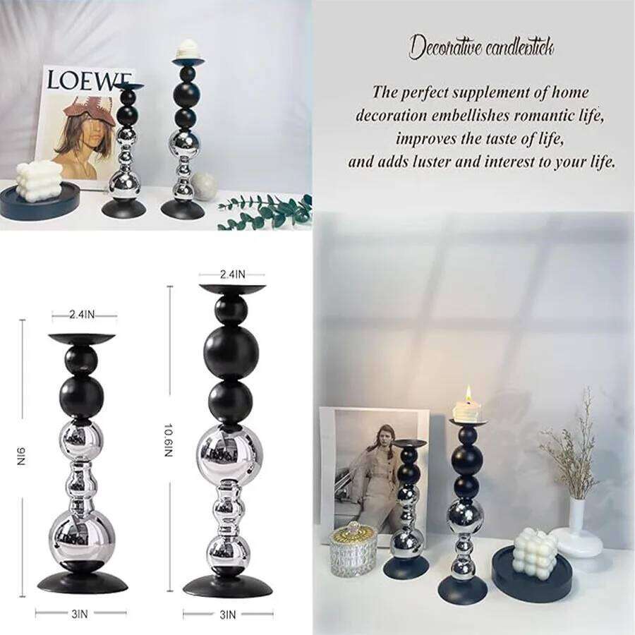 Metal Candle Holder Antique Wedding Bar Hotel Retro Atmosphere Candlestick Church Prayer Candlelight Desktop Home Decoration H260310