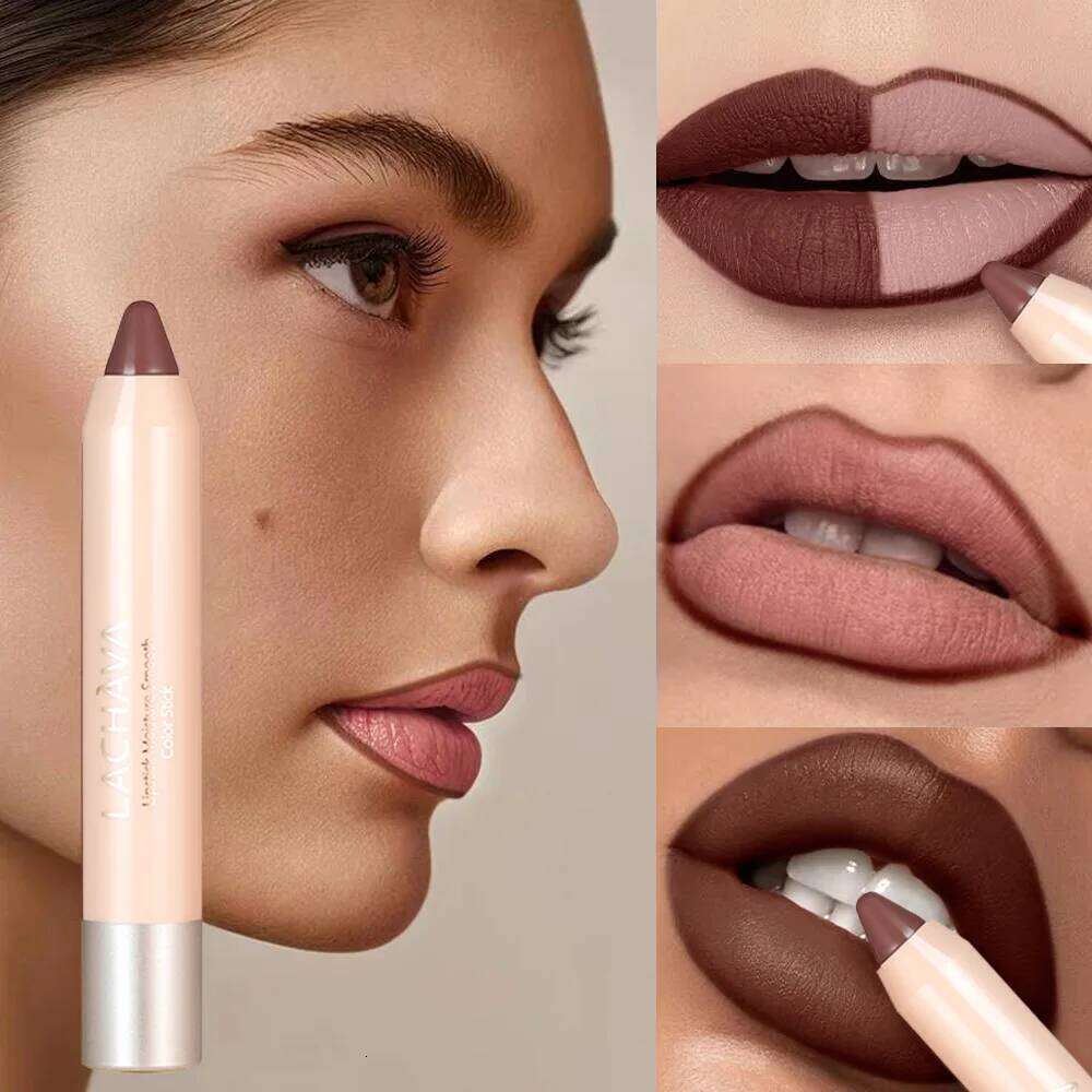 Lipstick & Liner Pencil 2-in-1, Ultra Matte Makeup, Smooth Glide, Buildable Color, Travel Friendly Lip Crayon Z260310