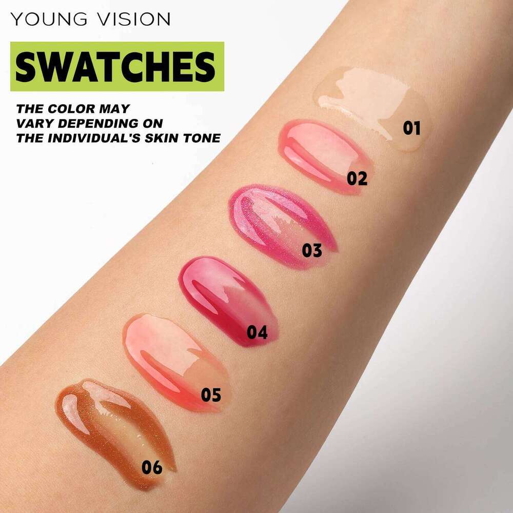 YOUNG VISION Transparent Oil 6 Colors Available for Moisturizing Oil, Enriching Lip Protection, Lipgloss Z260310